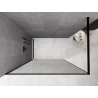 Mexen Kioto Walk-in zuhanyfal 100 x 200 cm, áttetsző crackle 12 mm, fekete - 800-100-101-70-04-X