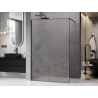 Mexen Kioto Walk-in zuhanyfal 90 x 200 cm, crackle átlátszó 12 mm, fekete - 800-090-101-70-04-X