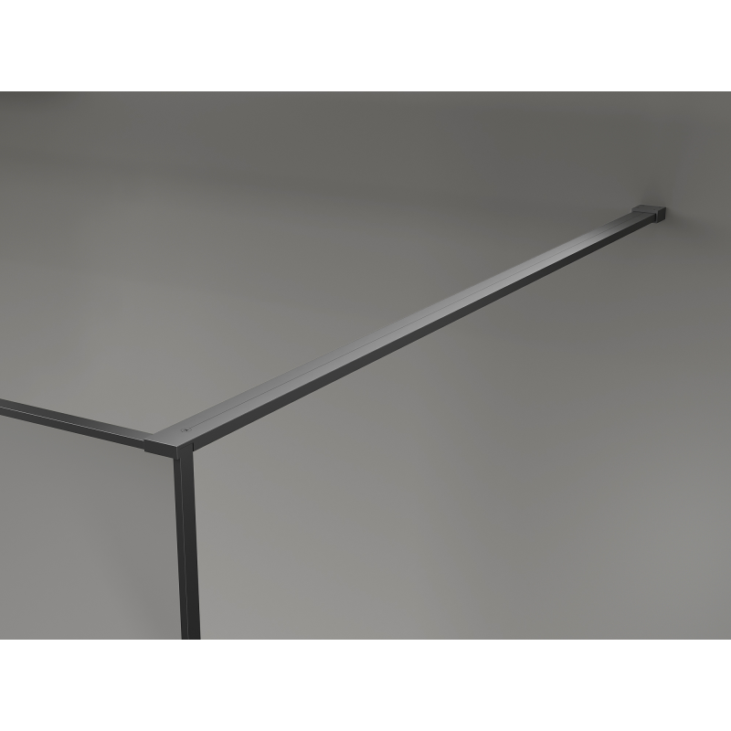 Mexen Kioto perete de duș Walk-in 100 x 200 cm, transparent crackle 12 mm, gun metal - 800-100-101-95-04-X