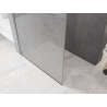 Mexen Kioto Walk-in zuhanyfal 120 x 200 cm, crackle átlátszó 12 mm, kefélt nikkel - 800-120-101-97-04-X