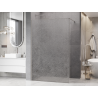 Mexen Kioto Walk-in zuhanyfal 130 x 200 cm, crackle átlátszó 12 mm, kefélt nikkel - 800-130-101-97-04-X