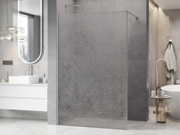 Mexen Kioto panou de duș Walk-in 90 x 200 cm, crackle transparent 12 mm, nichel periat - 800-090-101-97-04-X