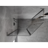 Mexen Mist L cabina de duș pentagonală asimetrică cu balamale 100x90 cm transparent gri metalic periat - 8A8L-100-090-66-00