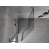 Mexen Mist L cabină de duș pentagonală asimetrică cu uși batante 80x100 cm transparent gri armă periat