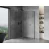 Mexen Mist L cabina de duș pentagonală asimetrică cu uși batante 90 x 80 cm, transparentă, gun metal - 8A8L-090-080-95-00