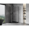 Mexen Mist L 90 x 90 cm-es, ötszögletű, nyitható zuhanykabin, áttetsző, gun metal - 8A8L-090-090-95-00