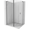 Mexen Mist L cabina de duș pentagonală asimetrică rabatabilă 100 x 90 cm, transparent, gun metal - 8A8L-100-090-95-00