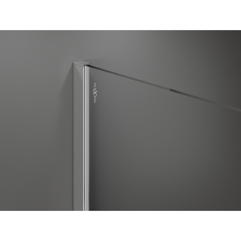 Mexen Kioto Walk-in zuhanyfal 100 x 200 cm, bronz 8 mm, króm - 800-100-101-01-32
