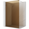 Mexen Kioto Walk-in zuhanyfal 100 x 200 cm, bronz 8 mm, króm - 800-100-101-01-32