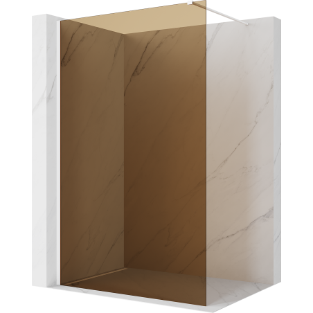 Mexen Kioto perete de duș Walk-in 110 x 200 cm, bronz 8 mm, alb - 800-110-101-20-32