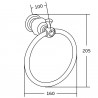 Mexen Estela suport pentru prosop, negru - 7011532-70
