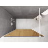 Mexen Kioto 130 x 200 cm-es Walk-in zuhanyfal, bronz 8 mm, fehér - 800-130-101-20-32