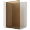 Mexen Kioto 130 x 200 cm-es Walk-in zuhanyfal, bronz 8 mm, fehér - 800-130-101-20-32