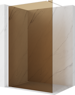Mexen Kioto Walk-in zuhanyfal 140 x 200 cm, bronz 8 mm, fehér - 800-140-101-20-32