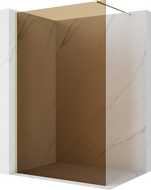 Mexen Kioto Walk-in zuhanyfal 100 x 200 cm, bronz 8 mm, arany - 800-100-101-50-32