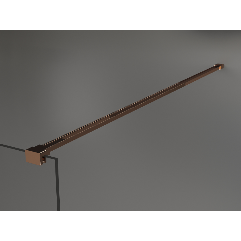 Mexen Kioto Walk-in zuhanyfal 130 x 200 cm, bronz 8 mm, rózsaszín arany - 800-130-101-60-32