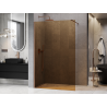Mexen Kioto Walk-in zuhanyfal 70 x 200 cm, bronz 8 mm, csiszolt réz - 800-070-101-65-32