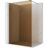 Mexen Kioto Walk-in zuhanyfal 90 x 200 cm, bronz 8 mm, csiszolt réz - 800-090-101-65-32