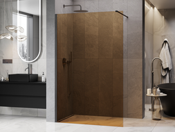 Mexen Kioto Walk-in zuhanyfal 80 x 200 cm, 8 mm bronz, csiszolt gun gray - 800-080-101-66-32