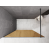 Mexen Kioto Walk-in zuhanyfal 100 x 200 cm, bronz 8 mm, szálcsiszolt fegyver szürke - 800-100-101-66-32