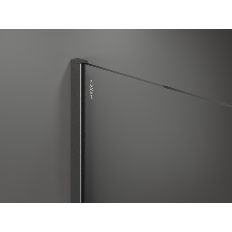 Mexen Kioto Walk-in zuhanyfal 130 x 200 cm, 8 mm-es bronz, gun gray kefélt - 800-130-101-66-32