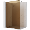 Mexen Kioto walk-in zuhanyfal 90 x 200 cm, bronz 8 mm, fekete - 800-090-101-70-32