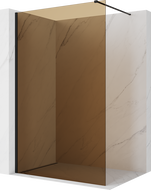 Mexen Kioto Walk-in zuhanyfal 100 x 200 cm, bronz 8 mm, fekete - 800-100-101-70-32