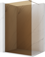 Mexen Kioto Walk-in zuhanyfal 70 x 200 cm, bronz 8 mm, matt nikkel - 800-070-101-97-32