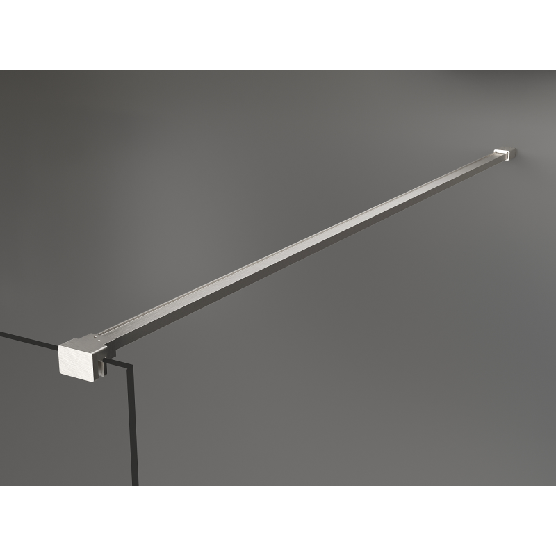 Mexen Kioto Walk-in zuhanyfal 130 x 200 cm, bronz 8 mm, matt nikkel - 800-130-101-97-32