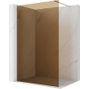 Mexen Kioto panou de duș Walk-in 130 x 200 cm, bronz 8 mm, nichel periat - 800-130-101-97-32