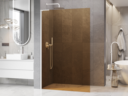 Mexen Kioto L Zuhanyfal Walk-in 100 x 200 cm, bronz, fehér - 800-100-103-20-32