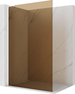 Mexen Kioto L Zuhanyfal Walk-in 100 x 200 cm, bronz, fehér - 800-100-103-20-32