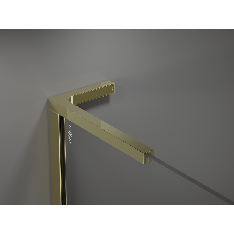 Mexen Kioto L Perete de duș Walk-in 90 x 200 cm, bronz, auriu - 800-090-103-50-32