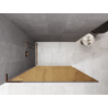 Mexen Kioto L Panou de duș Walk-in 90 x 200 cm, bronz, aur roz - 800-090-103-60-32