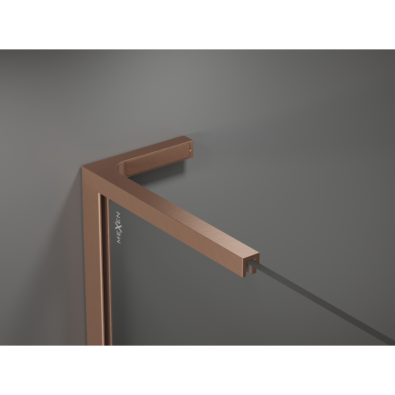 Mexen Kioto L Walk-in zuhanyfal 70 x 200 cm, bronz, csiszolt réz - 800-070-103-65-32