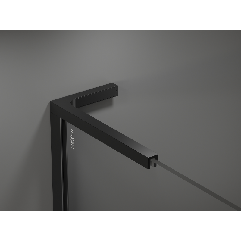 Mexen Kioto L Walk-in zuhanyfal 90 x 200 cm, barna, fekete - 800-090-103-70-32