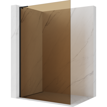 Mexen Kioto L perete de duș Walk-in 120 x 200 cm, bronz, negru - 800-120-103-70-32
