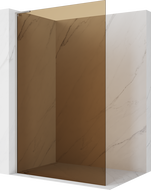 Mexen Kioto L 110 x 200 cm-es walk-in zuhanyfal, barna, kefélt nikkel - 800-110-103-97-32