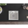 Mexen Milo chiuvetă de granit cu 1 compartiment cu baterie de bucătărie Telma, alb - 6505-20-670200-20