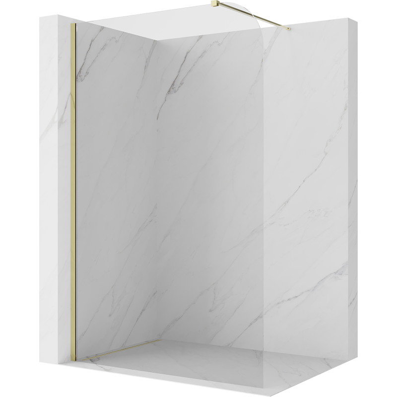 Mexen Kioto-P Walk-in zuhanyfal 120 x 200 cm, átlátszó 8 mm, arany - 800-120-101-50-00-P