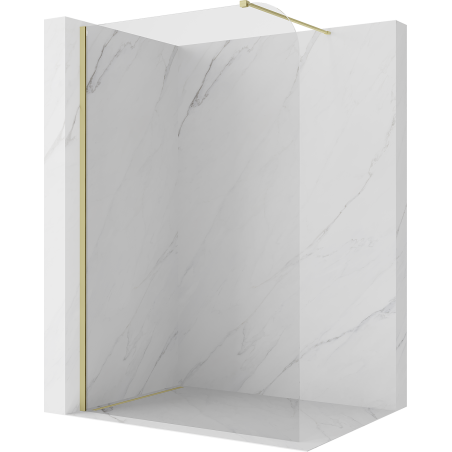 Mexen Kioto-P Perete de duș Walk-in 100 x 200 cm, transparent 8 mm, auriu periat - 800-100-101-55-00-P