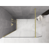 Mexen Kioto-P Walk-in zuhanyfal 110 x 200 cm, átlátszó 8 mm, arany szálcsiszolt - 800-110-101-55-00-P