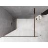 Mexen Kioto-P Walk-in zuhanyfal 100 x 200 cm, átlátszó 8 mm, rózsaarany - 800-100-101-60-00-P