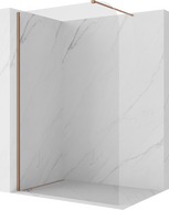 Mexen Kioto-P Walk-in zuhanyfal 70 x 200 cm, átlátszó 8 mm, kefe réz - 800-070-101-65-00-P