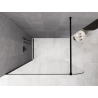 Mexen Kioto-P perete de duș Walk-in 100 x 200 cm, transparent 8 mm, negru - 800-100-101-70-00-P