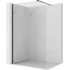 Mexen Kioto-P perete de duș Walk-in 100 x 200 cm, transparent 8 mm, negru - 800-100-101-70-00-P