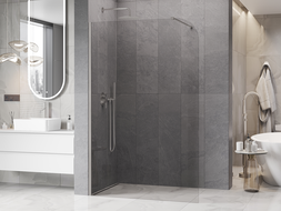 Mexen Kioto-P Walk-in zuhanyfal 70 x 200 cm, átlátszó 8 mm, kefélt nikkel - 800-070-101-97-00-P
