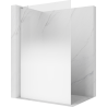 Mexen Kioto L perete de duș Walk-in 90 x 200 cm, ombre albă 8 mm, crom - 800-090-103-01-86