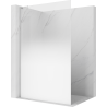 Mexen Kioto L Walk-in zuhanyfal 90 x 200 cm, fehér ombre 8 mm, króm - 800-090-103-01-86