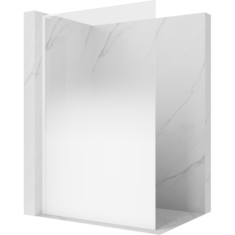 Mexen Kioto L Walk-in zuhanyfal 80 x 200 cm, fehér ombre 8 mm, fehér - 800-080-103-20-86